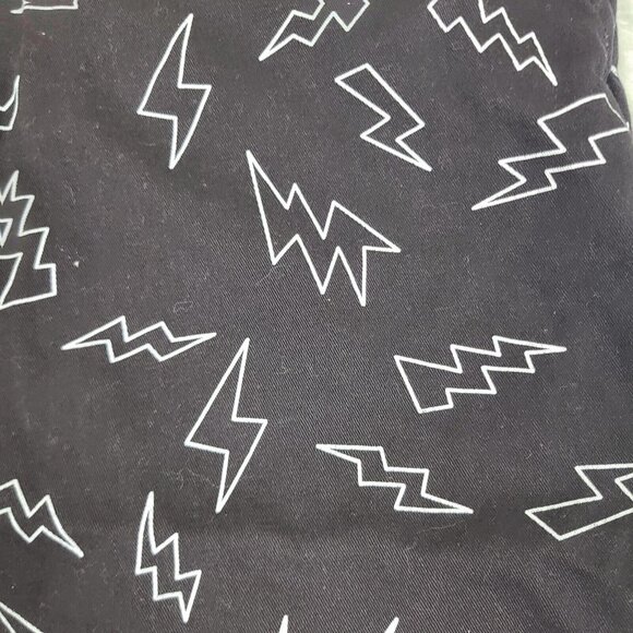 Sovereign Code Mens Shorts XL Beach Biz‎ Black Colorful Lightning Bolt Shorts - Picture 2 of 9